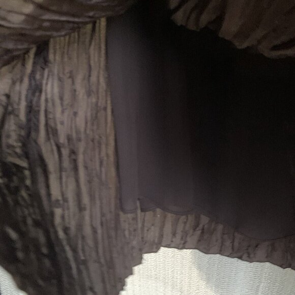 Talbots Women’s Crepe SILK Maxi Skirt 6 Brown Beaded Sequin Boho Glam Chic - Picture 8 of 12